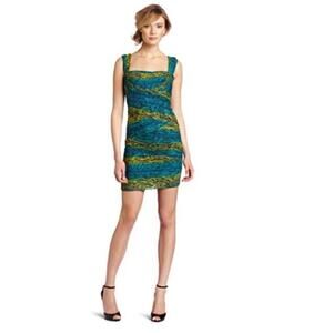 BCBGMAXAZRIA Ivita Bodycon Sheath Dress Snake Women's Size XS